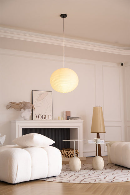 Unique Paper Globe Pendant Lamp 1-Light