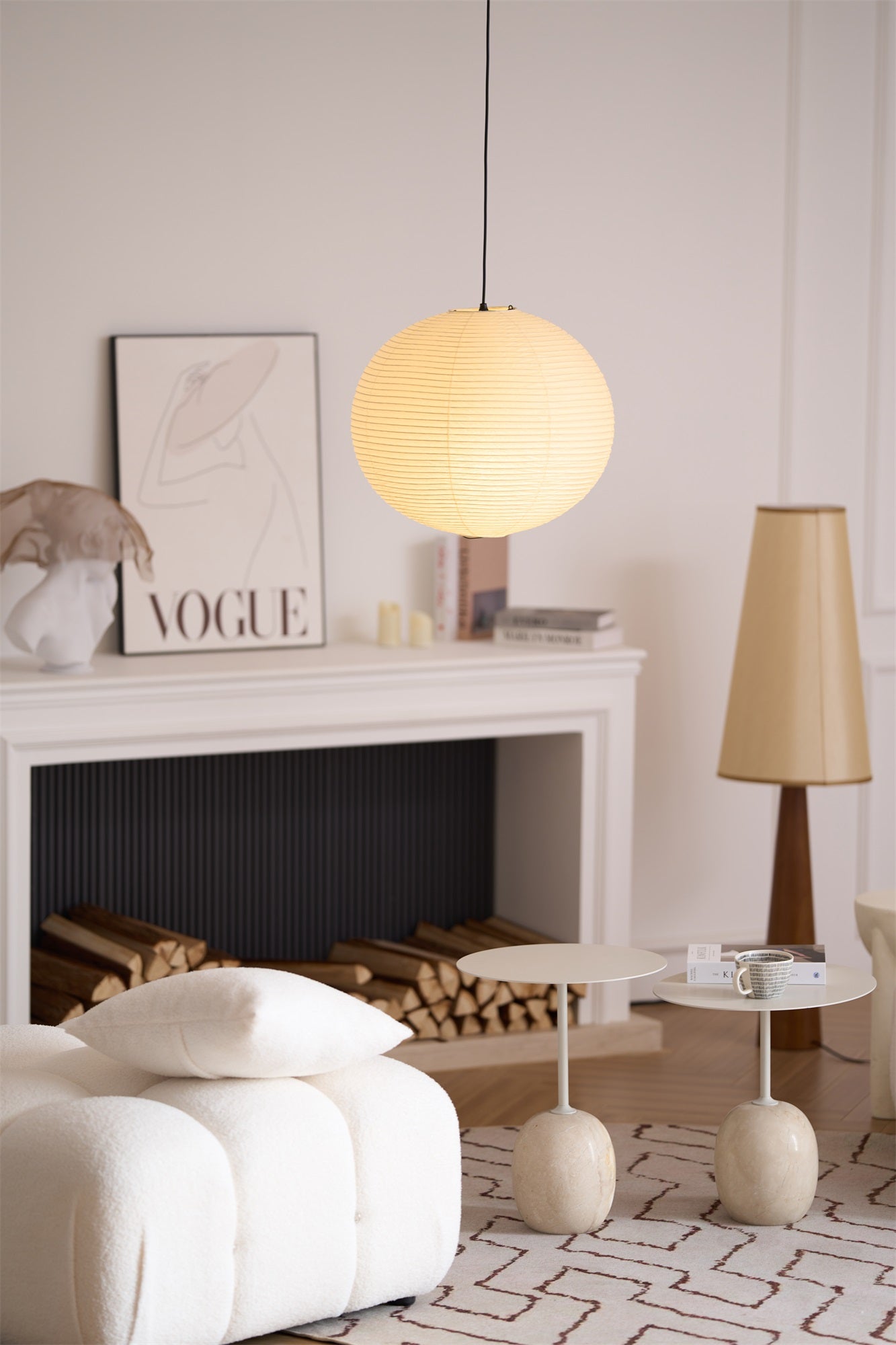 Unique Paper Globe Pendant Lamp 1-Light
