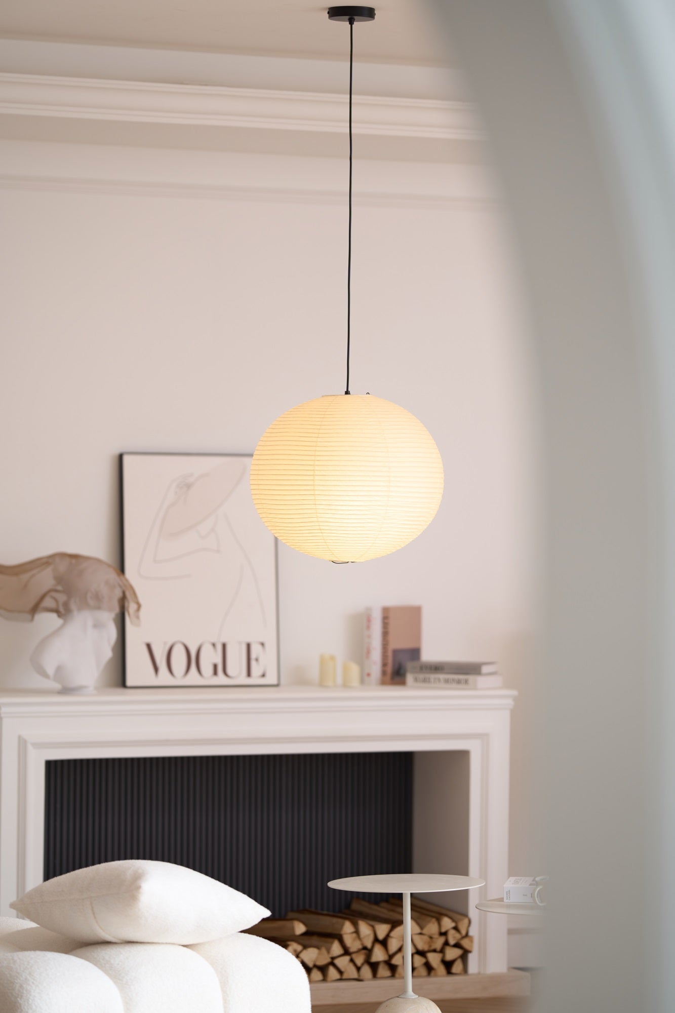 Unique Paper Globe Pendant Lamp 1-Light