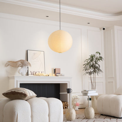 Unique Paper Globe Pendant Lamp 1-Light