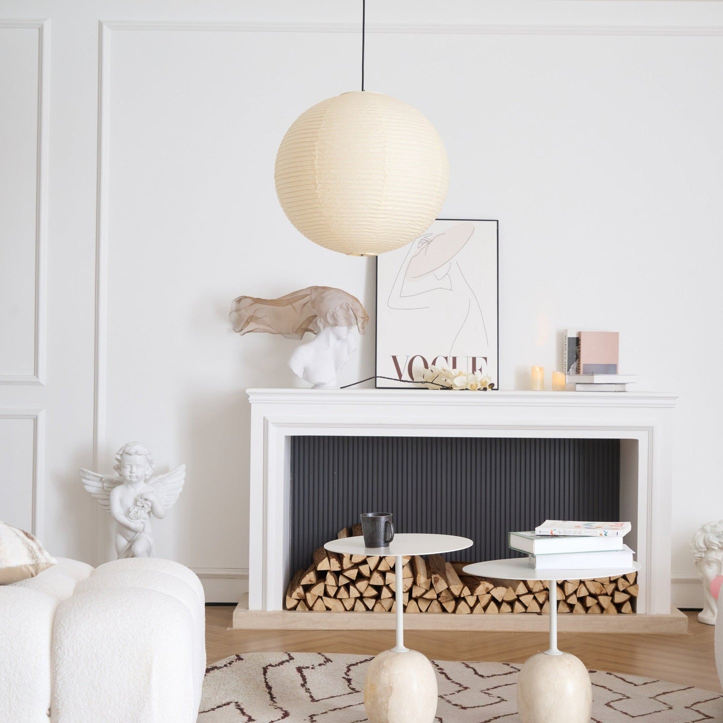 Unique Paper Globe Pendant Lamp 1-Light