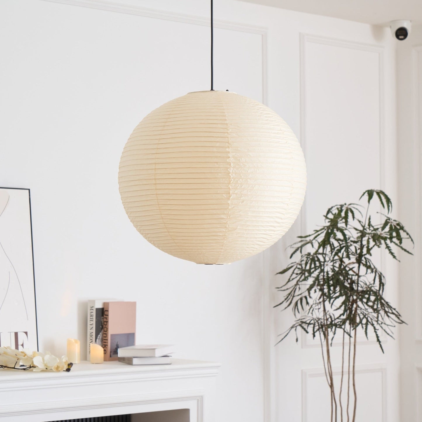 Unique Paper Globe Pendant Lamp 1-Light