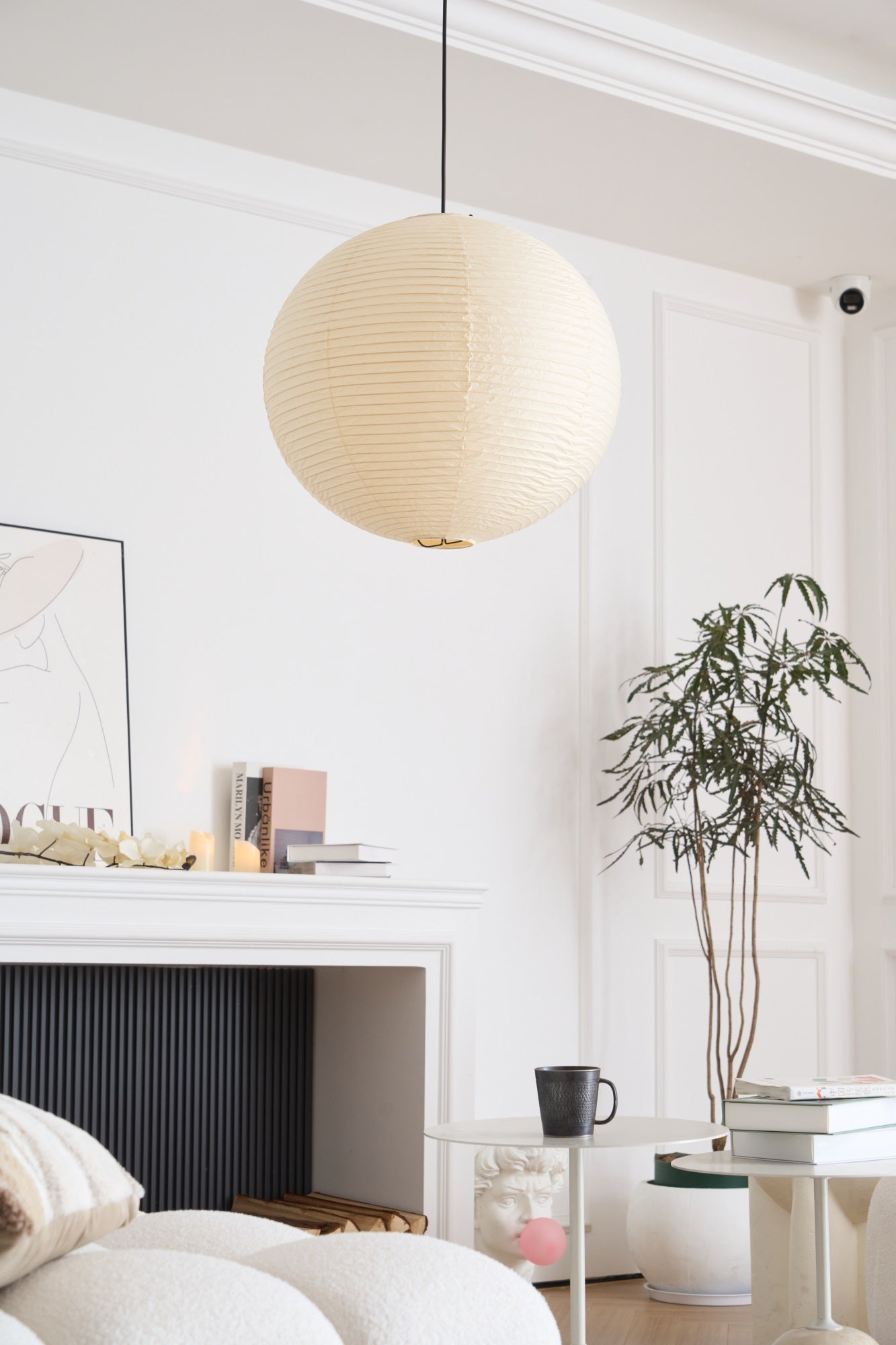 Unique Paper Globe Pendant Lamp 1-Light