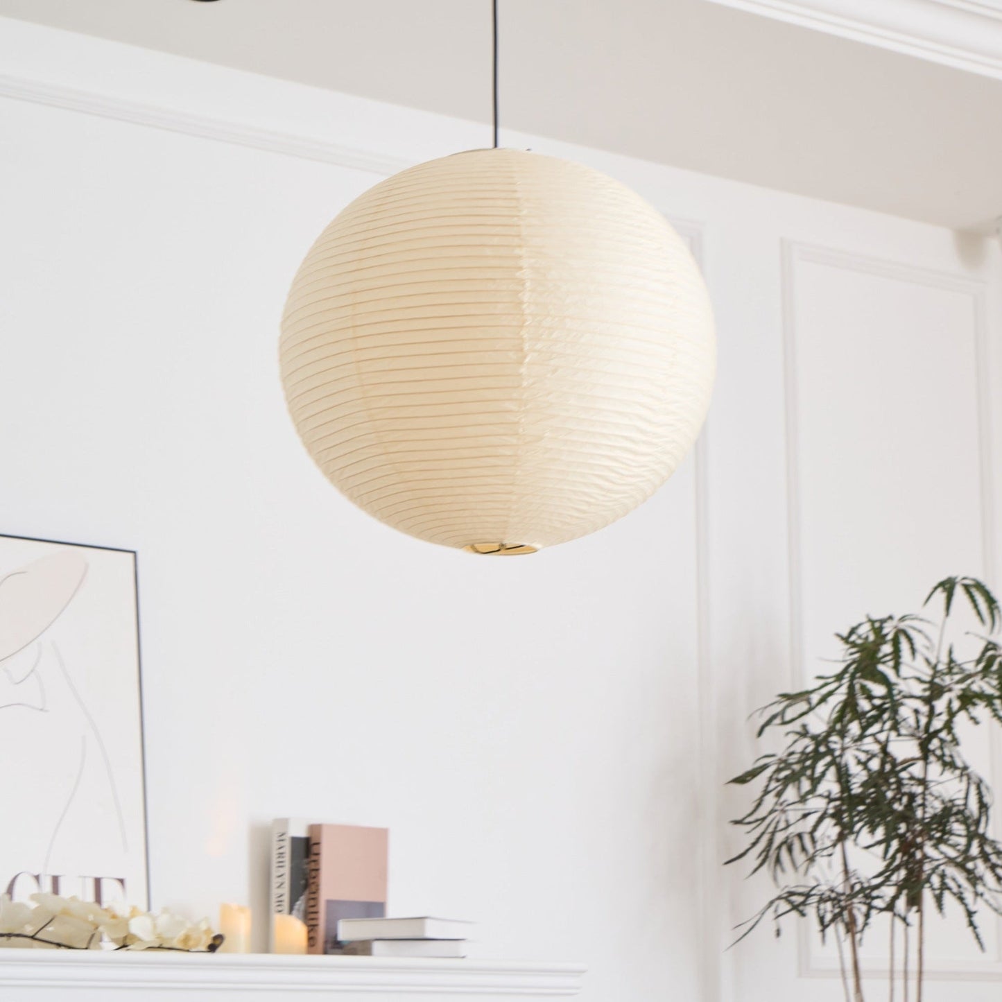 Unique Paper Globe Pendant Lamp 1-Light