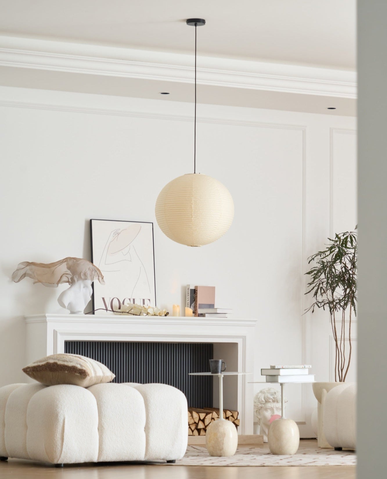 Unique Paper Globe Pendant Lamp 1-Light