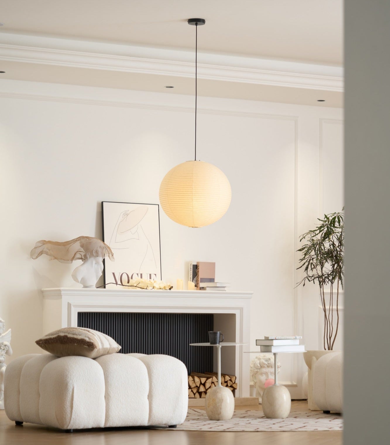 Unique Paper Globe Pendant Lamp 1-Light