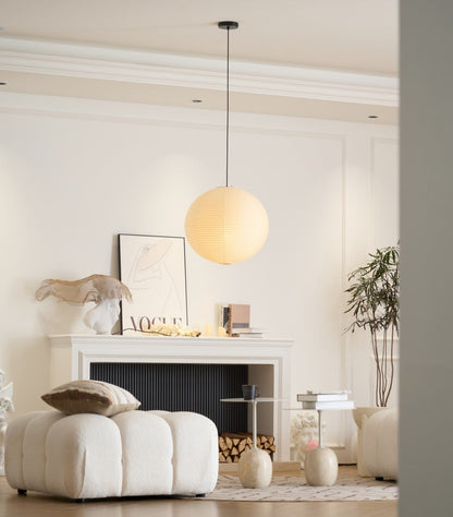 Unique Paper Globe Pendant Lamp 1-Light
