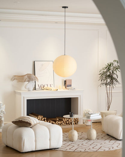 Unique Paper Globe Pendant Lamp 1-Light