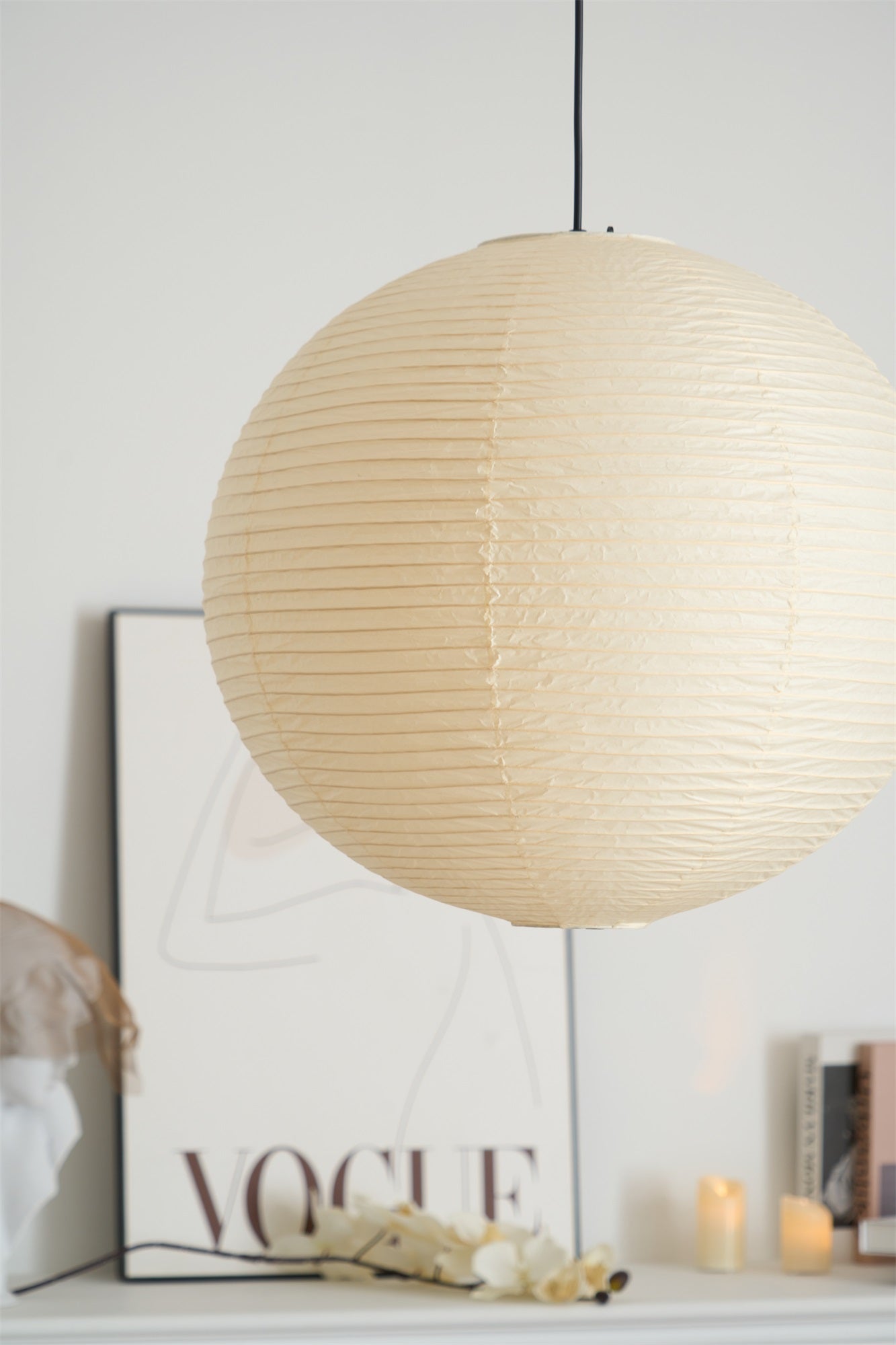 Unique Paper Globe Pendant Lamp 1-Light