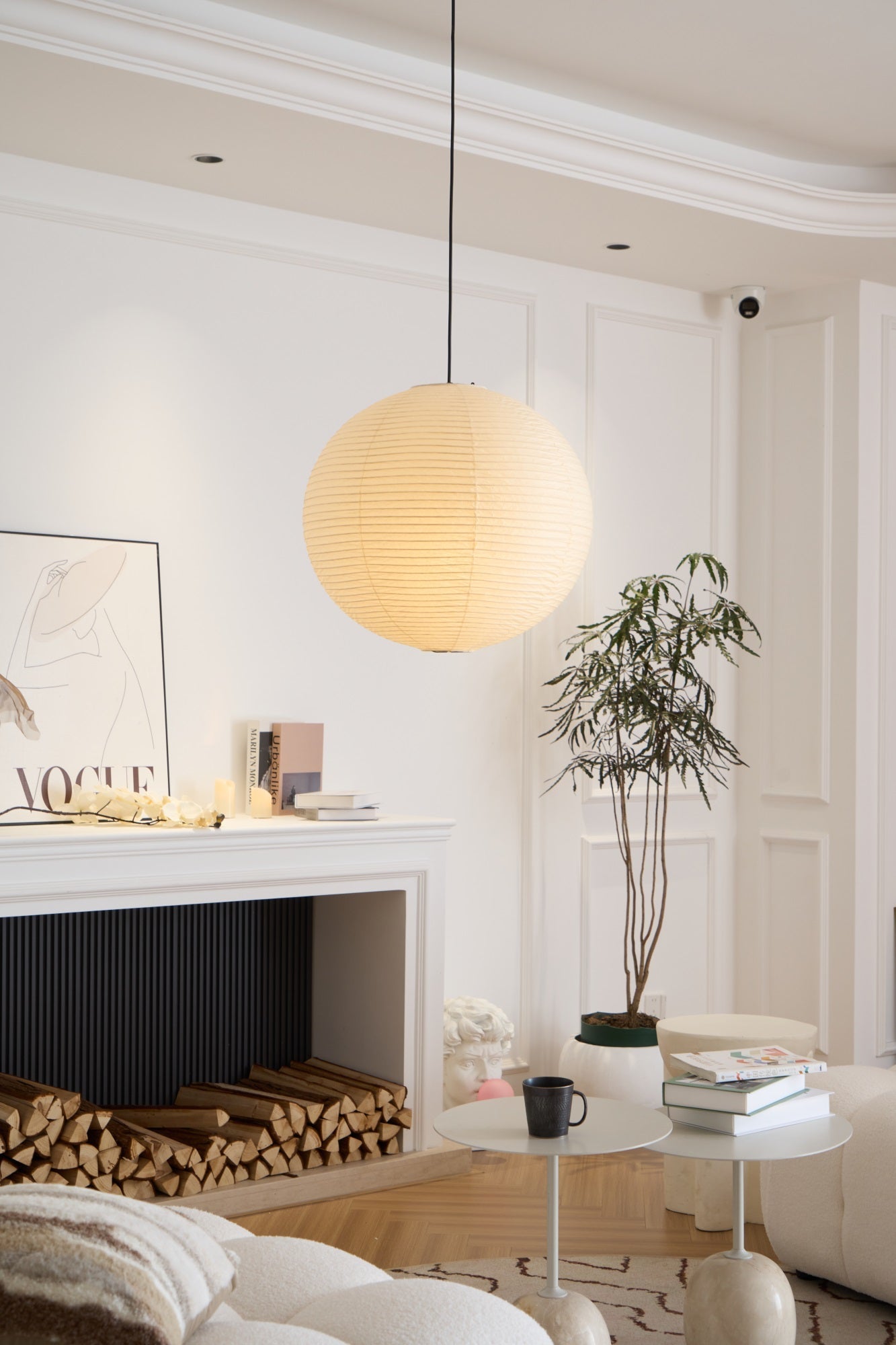 Unique Paper Globe Pendant Lamp 1-Light