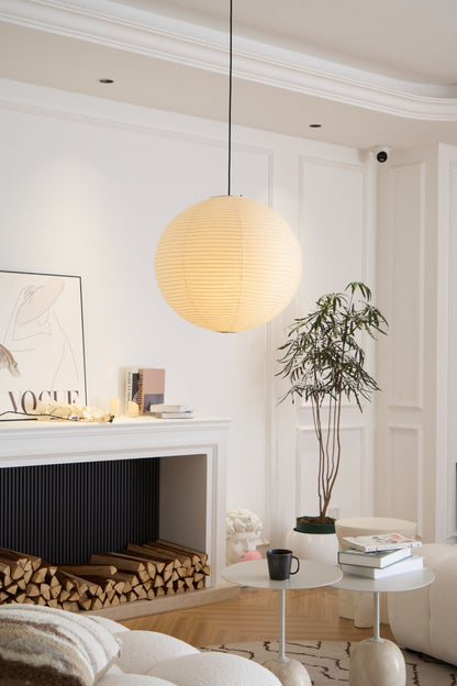 Unique Paper Globe Pendant Lamp 1-Light