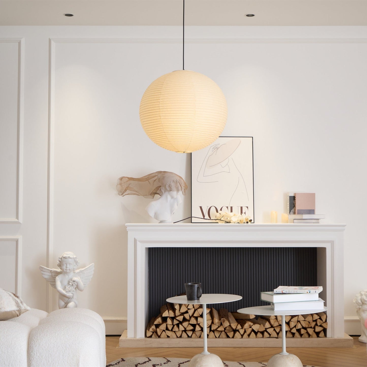 Unique Paper Globe Pendant Lamp 1-Light