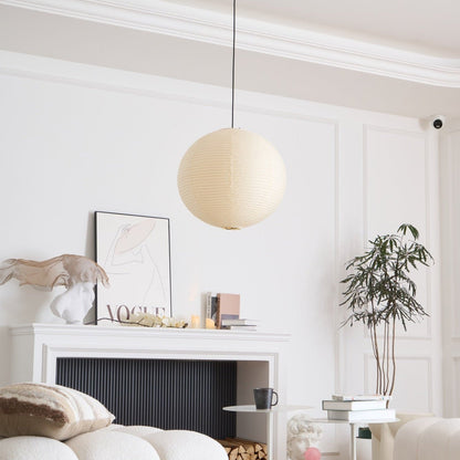 Unique Paper Globe Pendant Lamp 1-Light