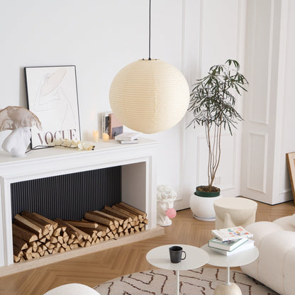 Unique Paper Globe Pendant Lamp 1-Light