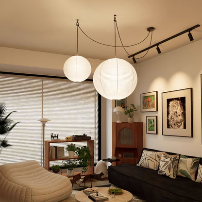 Unique Paper Globe Pendant Lamp 1-Light