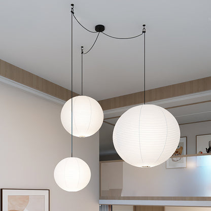 Unique Paper Globe Pendant Lamp 1-Light