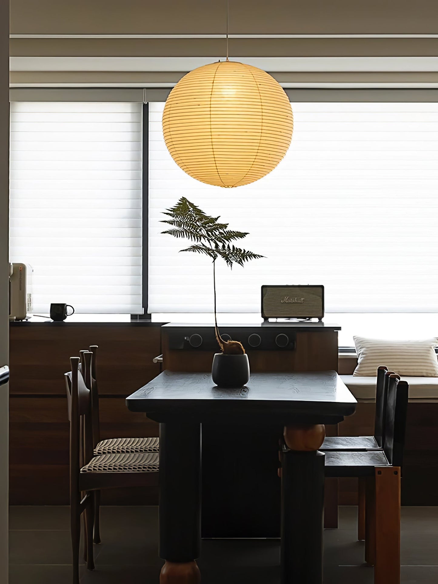 Unique Paper Globe Pendant Lamp 1-Light