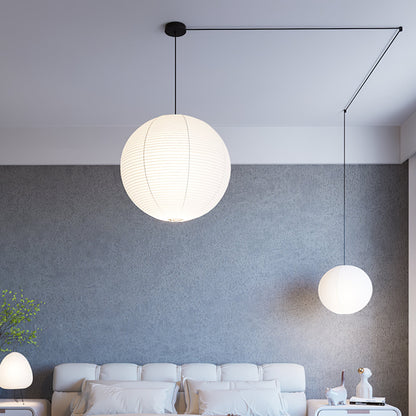 Unique Paper Globe Pendant Lamp 1-Light