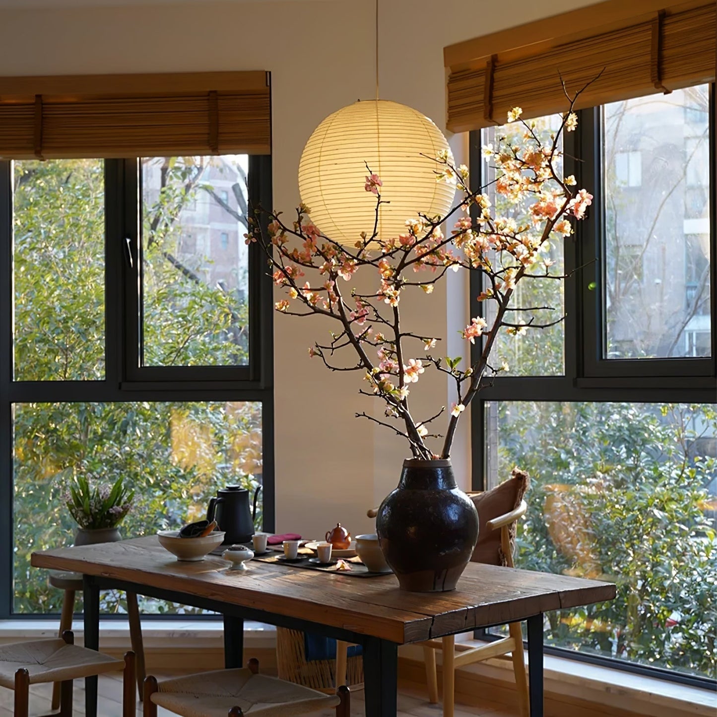 Unique Paper Globe Pendant Lamp 1-Light