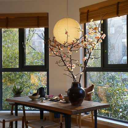 Unique Paper Globe Pendant Lamp 1-Light