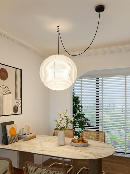 Unique Paper Globe Pendant Lamp 1-Light