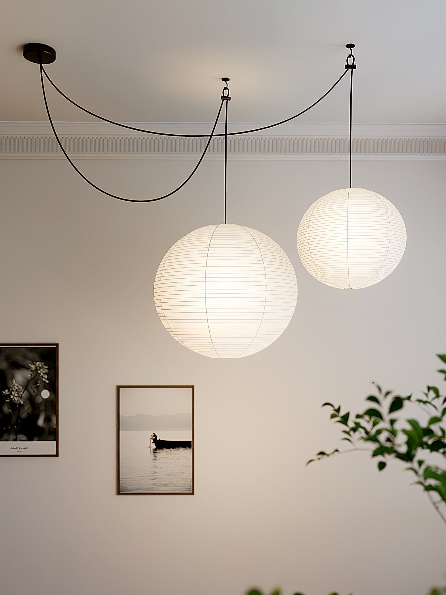 Unique Paper Globe Pendant Lamp 1-Light