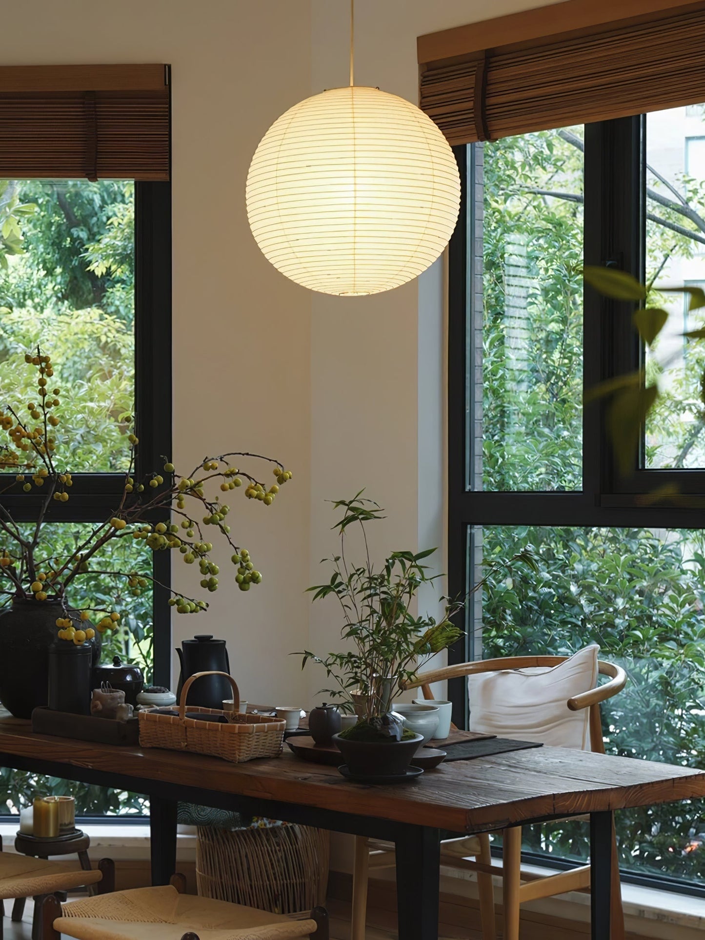Unique Paper Globe Pendant Lamp 1-Light