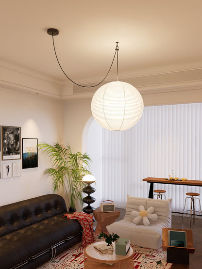 Unique Paper Globe Pendant Lamp 1-Light