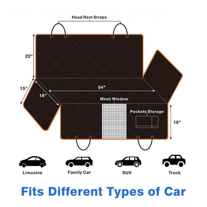 Durable Pet Car Seat Protector / Waterproof Back Seat Cover