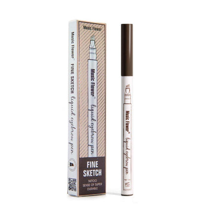 Long Lasting Brow Pencil with 4 Tip Waterproof Applicator - Fesara