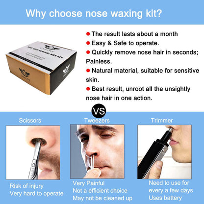 WaxAway Pro Kit | Nose & Ear Hair Removal Wax Kit for Men – Painless Strip Removal 6