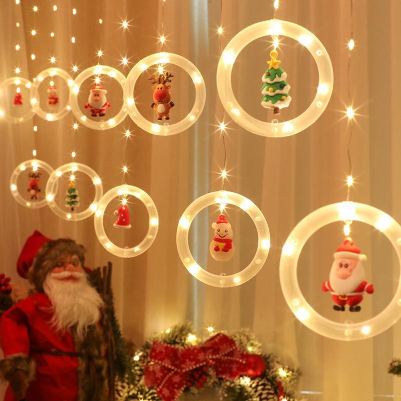 Festive Holiday Window String Lights