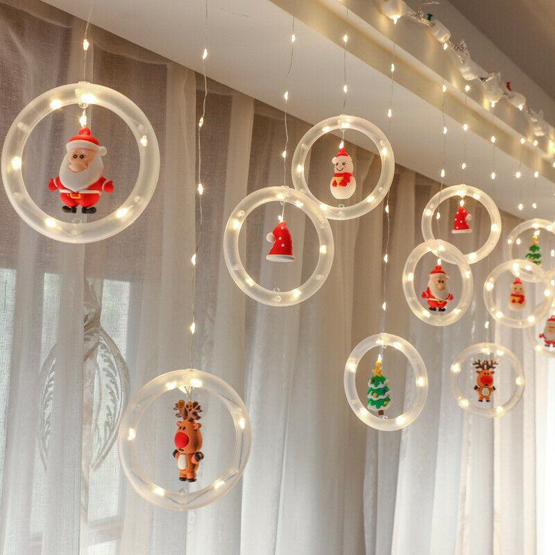 Festive Holiday Window String Lights