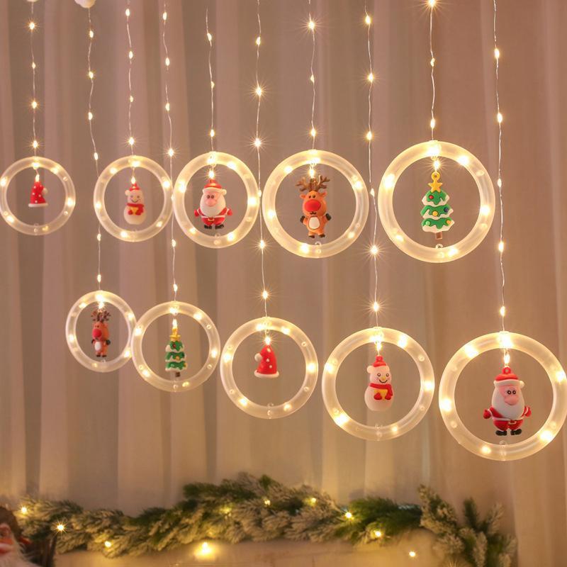 Festive Holiday Window String Lights