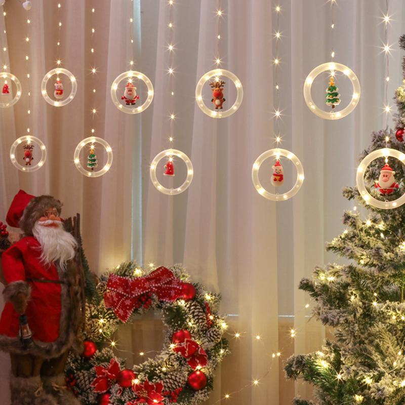 Festive Holiday Window String Lights