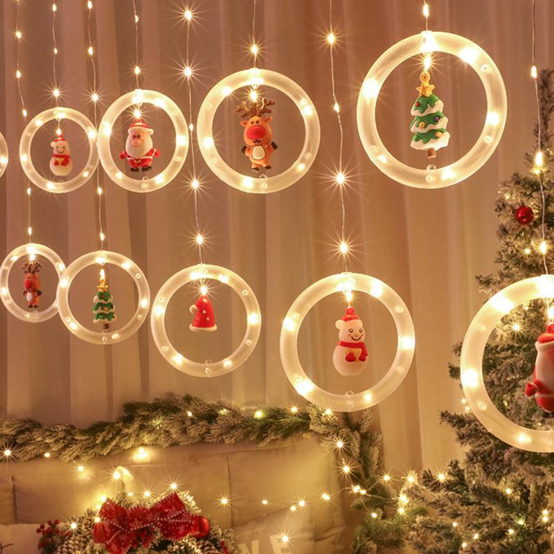 Festive Holiday Window String Lights