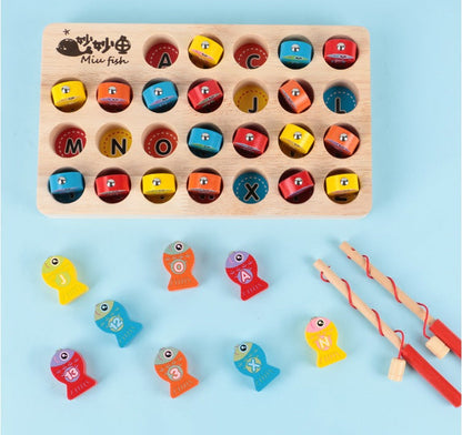 Fun Educational Wooden Fishing Game for Kids