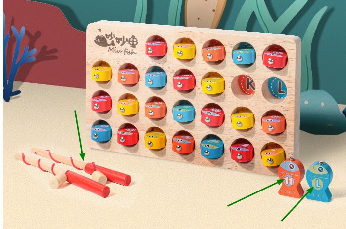 Fun Educational Wooden Fishing Game for Kids