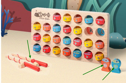 Fun Educational Wooden Fishing Game for Kids