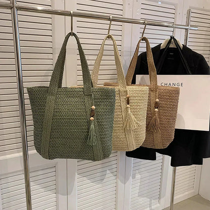 Natural Woven Tote Bag