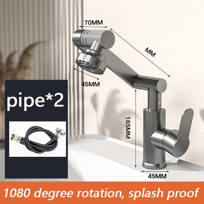 Stylish Bathroom Sink Faucet with Hot Cold Mixer