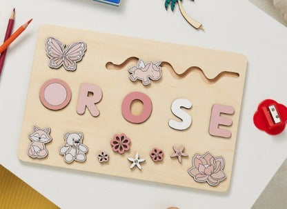 Custom Wooden Name Jigsaw Puzzle