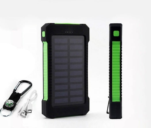 Compact Solar Battery Pack Dual USB 20000mAh Charger