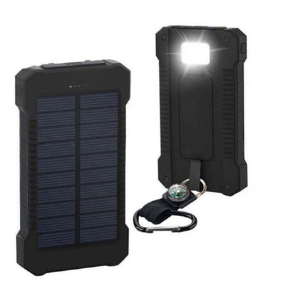 Compact Solar Battery Pack Dual USB 20000mAh Charger