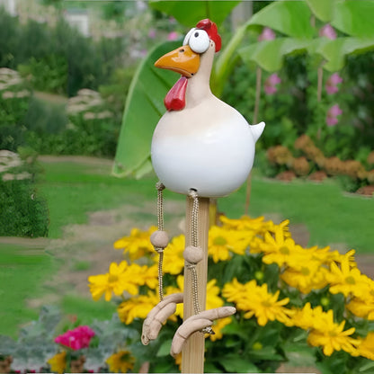 Colorful Large Rooster Garden Statue