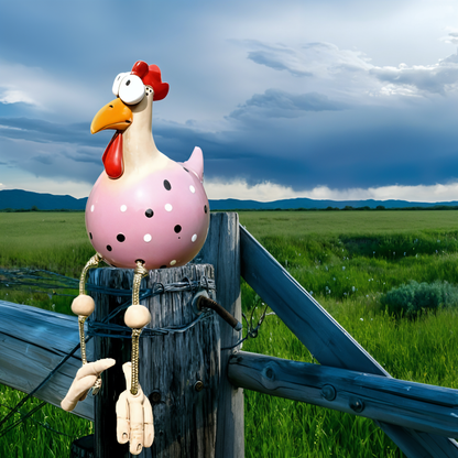 Colorful Large Rooster Garden Statue