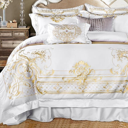 Luxurious Cream and Gold Bedroom Bedding