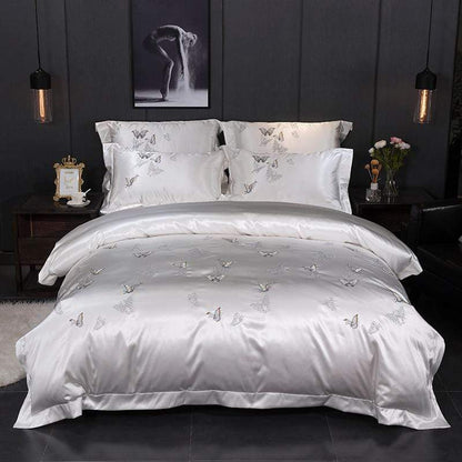 Soft White Egyptian Cotton Bedding Set - Fesara