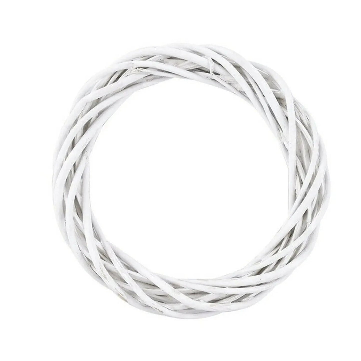 Classic Snowy Rattan Christmas Wreath - Fesara