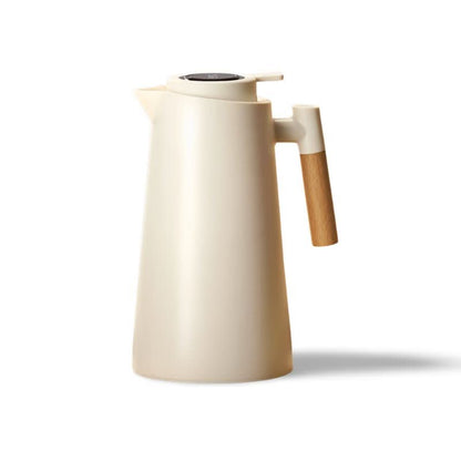 Thermal Insulated Jug with Wood Grip & Temperature Display